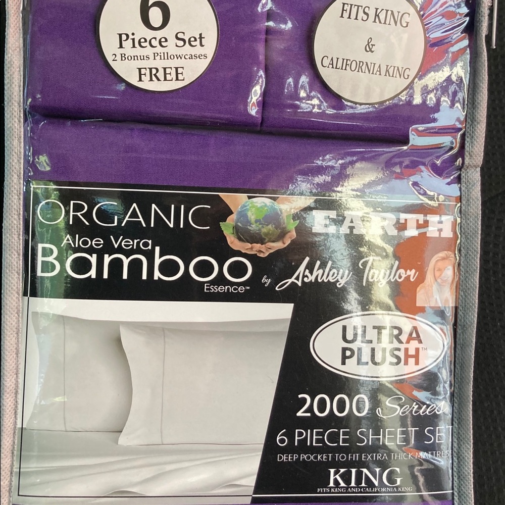 Aloe Vera Bamboo Essence 6pc Sheet Set  2000 King
